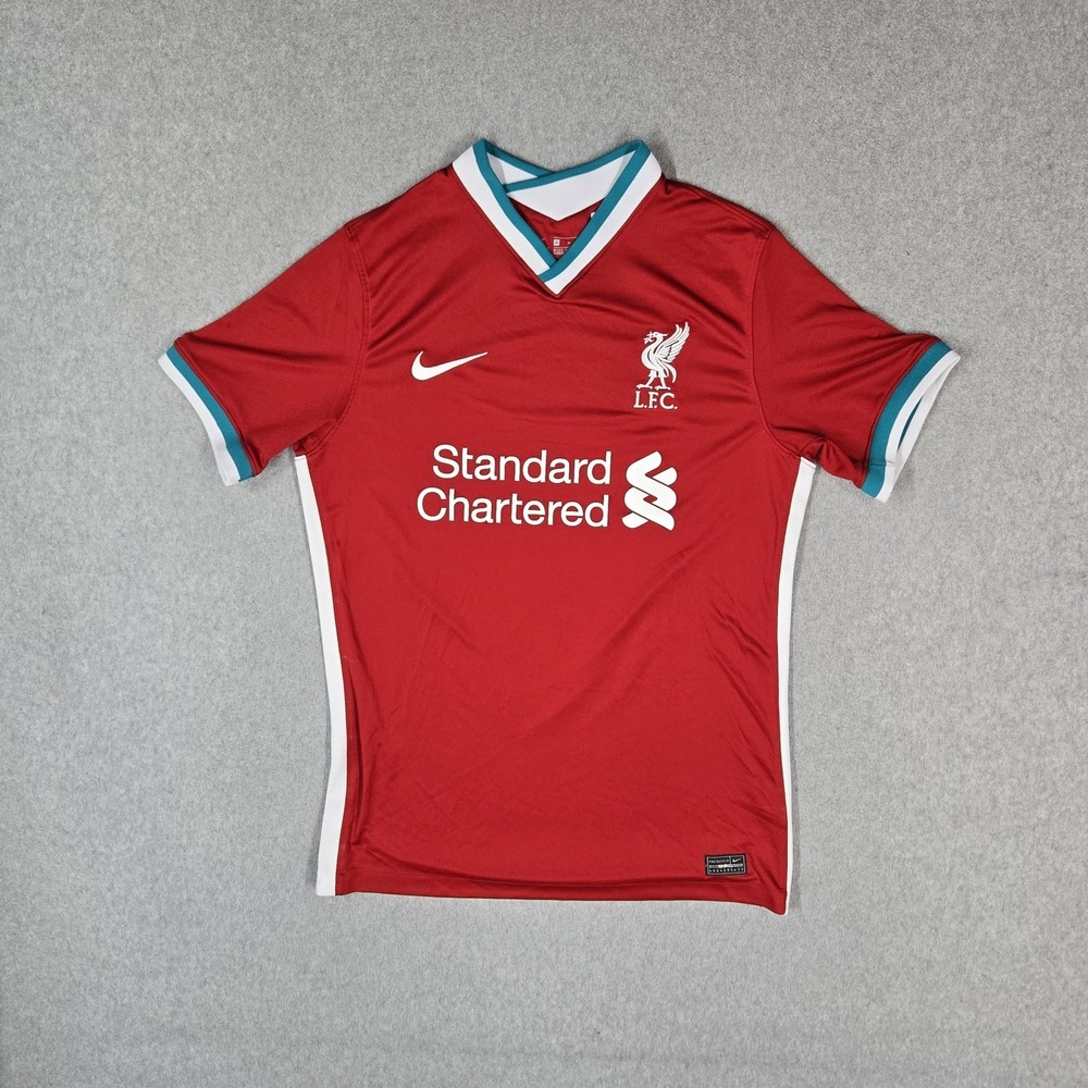 Liverpool FC Men Shirt M Red Embroidered Nike Soccer Jersey Team Crest Dri-Fit